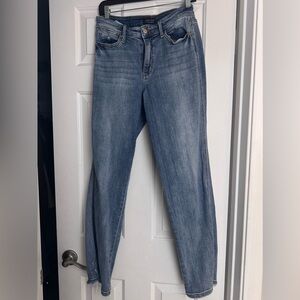 Judy Blue Light Wash Dad Jeans Raw Hem